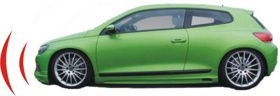 Invisible front Electromagnetic Parking Sensors no holes